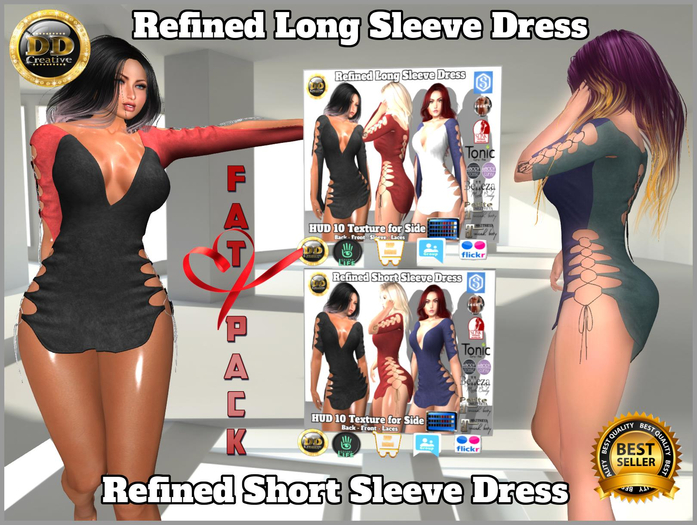 ☾ⅅⅅ☽ ◉ Refined Long Short Sleeve Dress Fat Pack  ◉ 