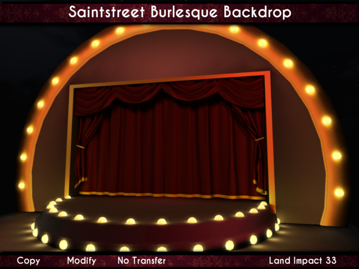 Saintstreet Burlesque Backdrop (Wear me/Unpack)