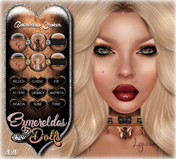 -[E's Dolls] Awareness Choker [Leukemia]