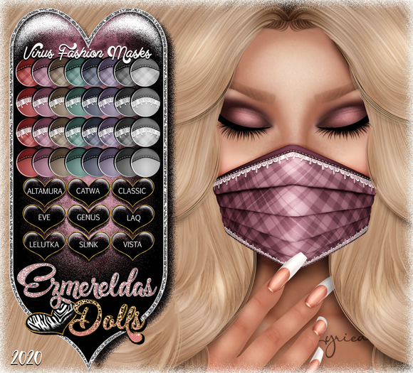 -{E's Dolls} Virus Fashion Masks {Country Doll}{08-22-2020}