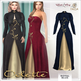 Faida + V/W - Odette Royal Blue: Exclusive fantasy gown with bolero jacket & cameo for Maitreya & Legacy - Mesh dress