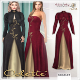 Faida + V/W - Odette Scarlet: Exclusive fantasy gown with bolero jacket & cameo for Maitreya & Legacy - Mesh dress