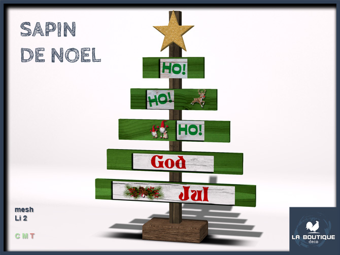 LB - sapin de noel planches (God Jul)