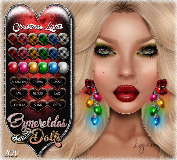-[E's Dolls] Christmas Light Earrings [Multi Bulb]-[11/22/2020]