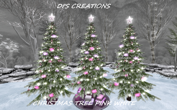 DI'S CREATIONS CHRISTMAS TREE PINK WHITE