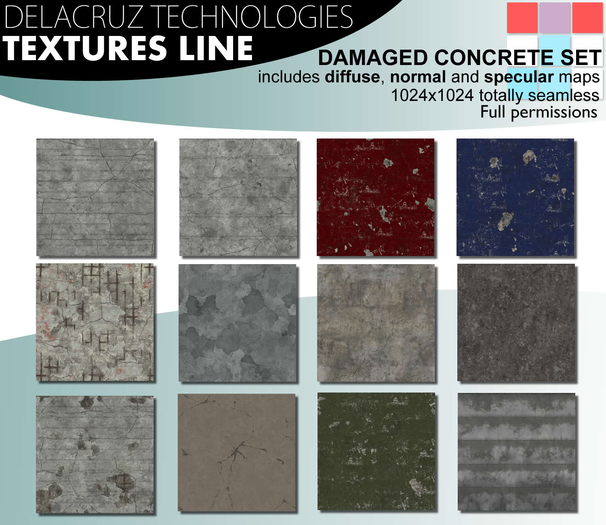 DELACRUZ TECHNOLOGIES-TEXTURES LINE DAMAGED CONCRETE