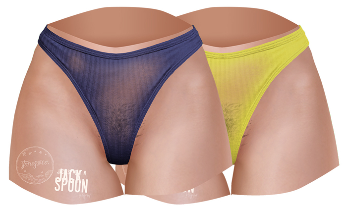 Stories&Co. x Jack Spoon Dawn Thong - Maitreya Lara, Slink Physique&Hourglass, Legacy, Belleza Freya,Reborn - Navy&Slime