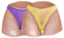 Stories&Co. x Jack Spoon Dawn Thong- Maitreya Lara, Slink Physique&HG, Legacy, Belleza Freya,Reborn - Ultraviolet&Banana