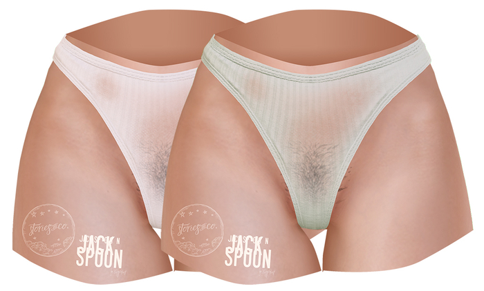 Stories&Co. x Jack Spoon Dawn Thong- Maitreya Lara, Slink Physique&HG, Legacy, Belleza Freya, Reborn - White&Pistachio