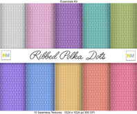 Ribbed Polka Dots Essentials Kit 10 Seamless Textures NM