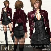 =DeLa*= Leather Jacket "Bebe" Wine