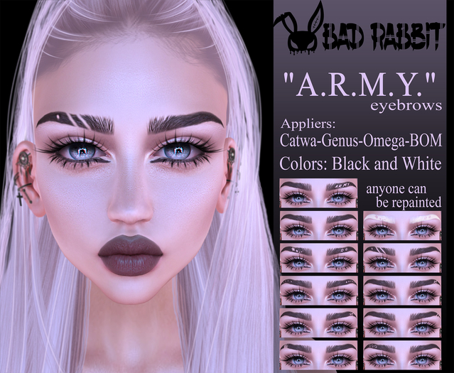 =Impulse= Eyebrows "A.R.M.Y." (Catwa+Omega)