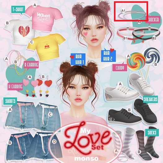 [monso] My Love Set - Socks B
