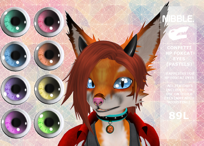 Nibble. Confetti Foxcat Eyes- Pastels (Fatpack)