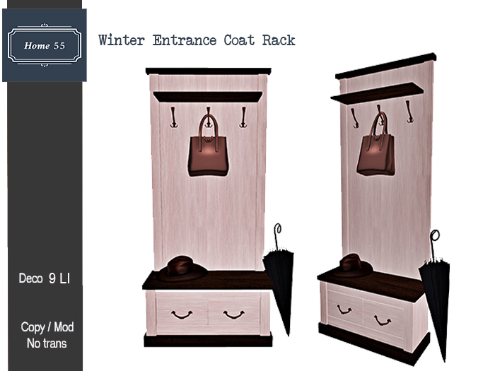 HOME 55 -  Winter  Entrance Coat Rack (Add to Unpack)