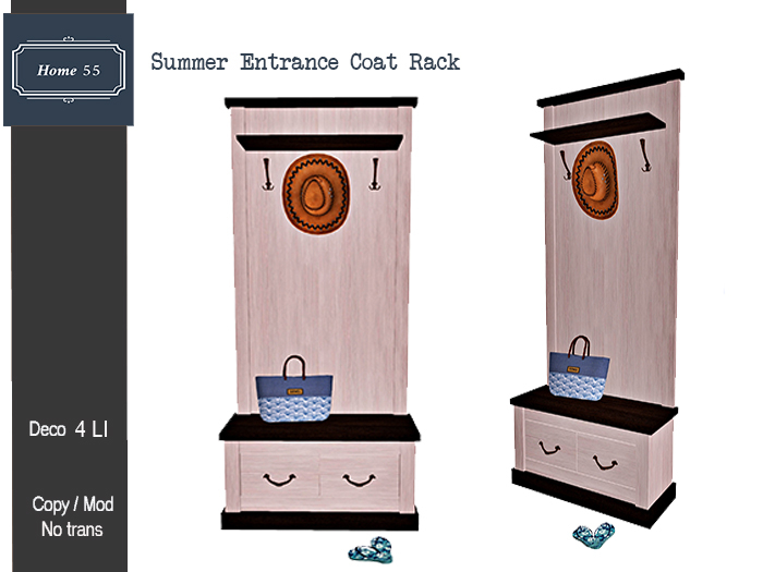 HOME 55 -  Summer  Entrance Coat Rack (Add to Unpack)