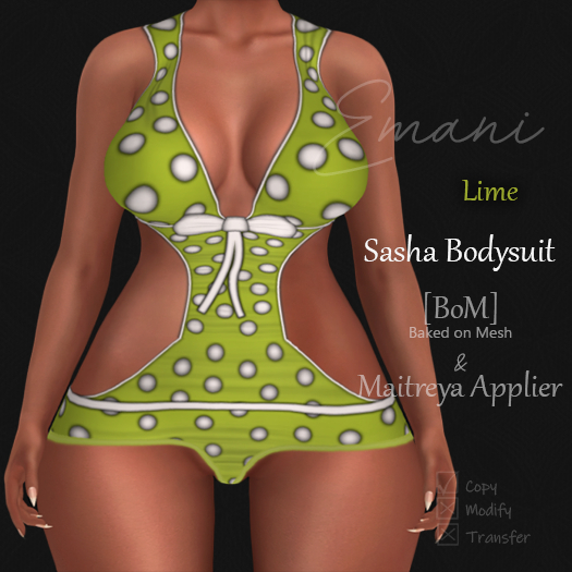 Emani - Sasha Bodysuit (Lime)
