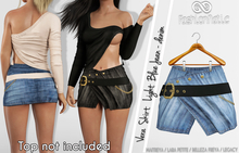 FashionNatic - Vera Skirt Light Blue Jeans - Maitreya, Lara Petite, Belleza Freya, Legacy