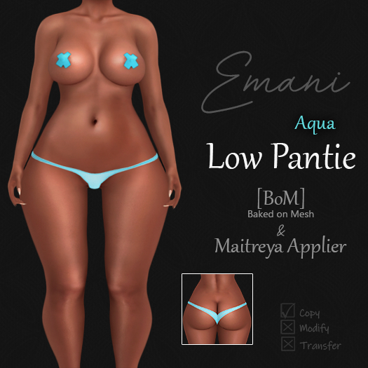 Emani - Low Pantie (Aqua)