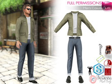 Full Perm Casual Outfit Denim Pants+Khaki Jacket With Tshirt+Shoes Legacy Belleza Jake Slink Male Gianni