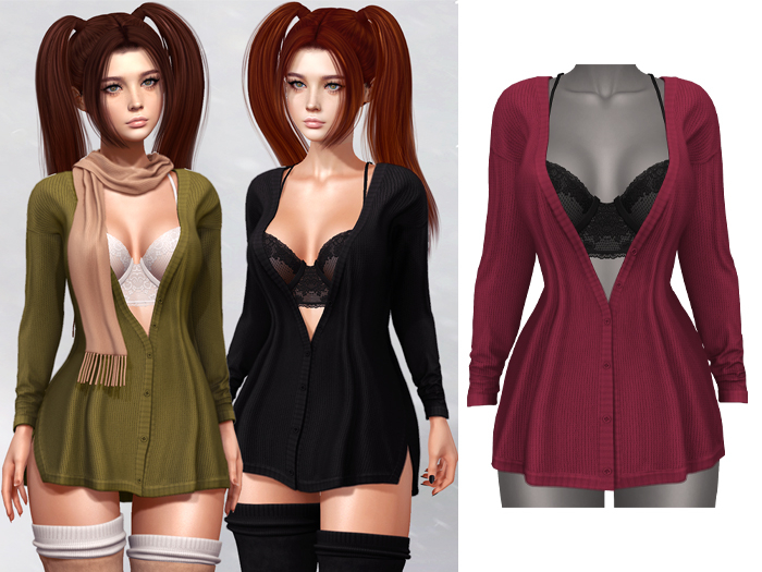 Mossu - Audrey.Cardigan - Wine (Wear)