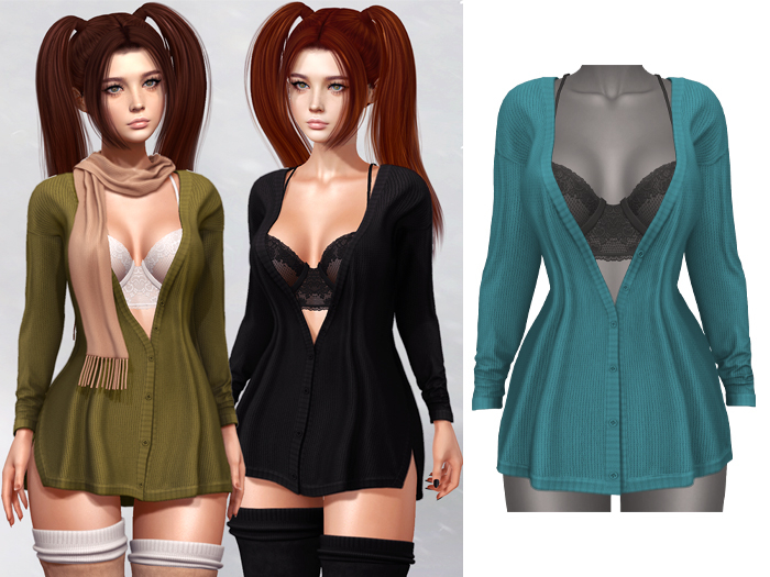 Mossu - Audrey Cardigan - Teal