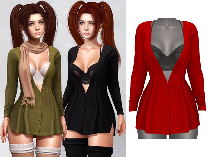 Mossu - Audrey Cardigan - Red