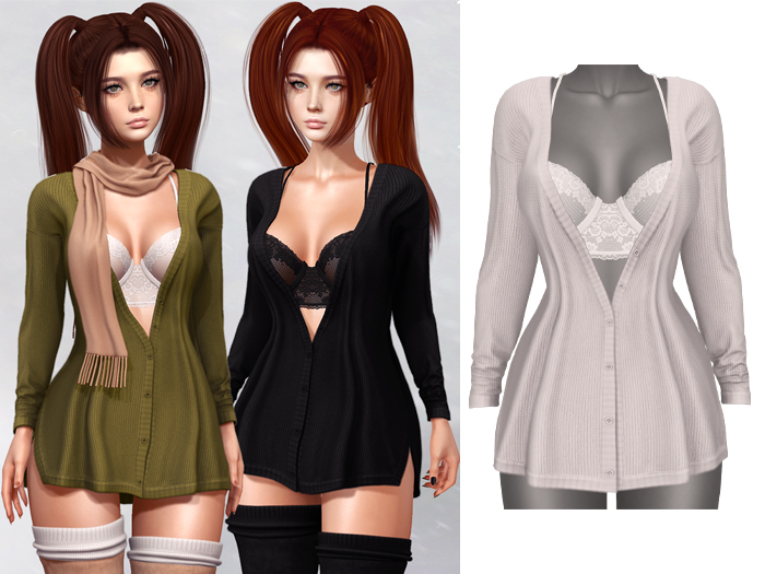 Mossu - Audrey Cardigan - Pearl