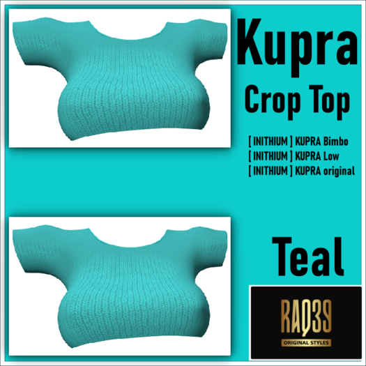 [R39] Kupra Crop Top TEAL