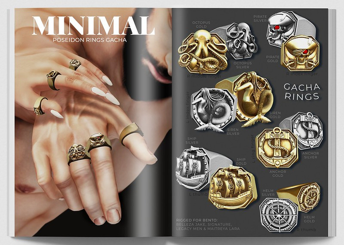 MINIMAL - Poseidon Helm -Maitreya- Ring Silver