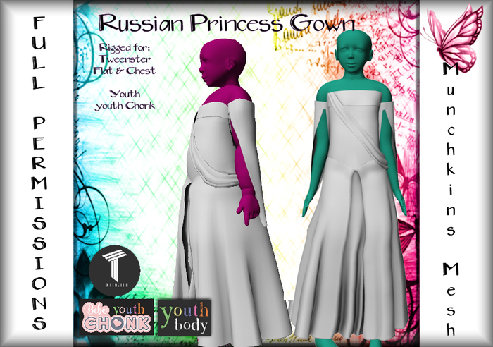 {M} [Full Perm Mesh] Russian Princess Gown [Combo]