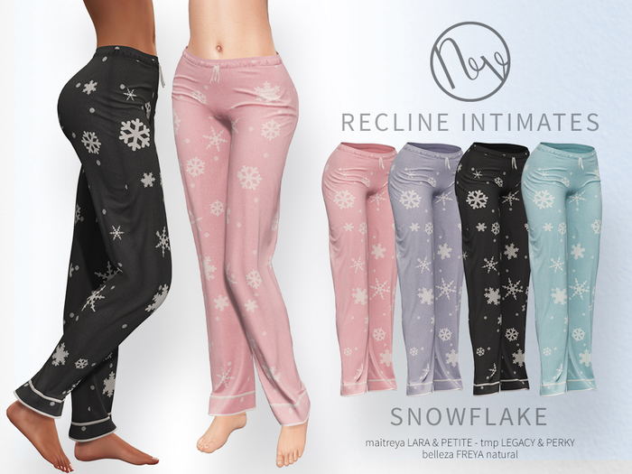 neve intimates - recline snowflake