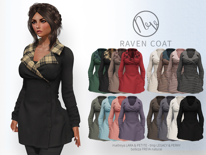 neve coat - raven fatpack