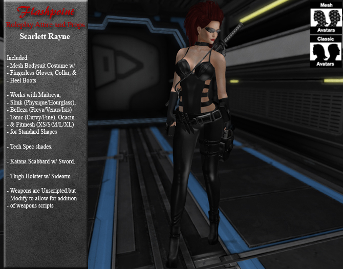 Scarlett Rayne Scifi Costume - Black
