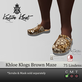 *KK Khloe Klogs- Brown Maze