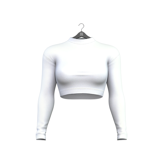 Little Fox - Turtleneck crop top // white
