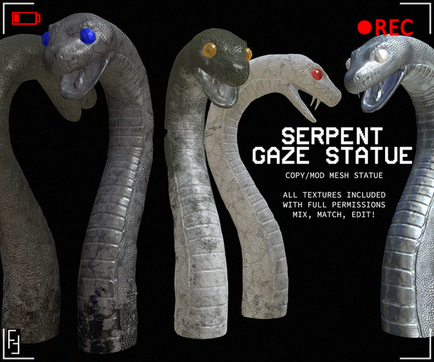 Found Footage - Serpent Gaze Statue Set