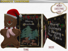 BMC1056 - MERRY CHRISTMAS - GINGERBREAD MAN CARD.