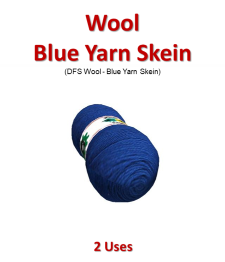 DFS Wool - Blue Yarn Skein (Texture)