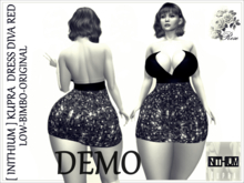 [ INITHIUM ] KUPRA  DRESS DIVA RED LOW-BIMBO-ORIGINAL DEMO