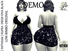 [ INITHIUM ] KUPRA  DRESS DIVA BLACK LOW-BIMBO-ORIGINAL DEMO