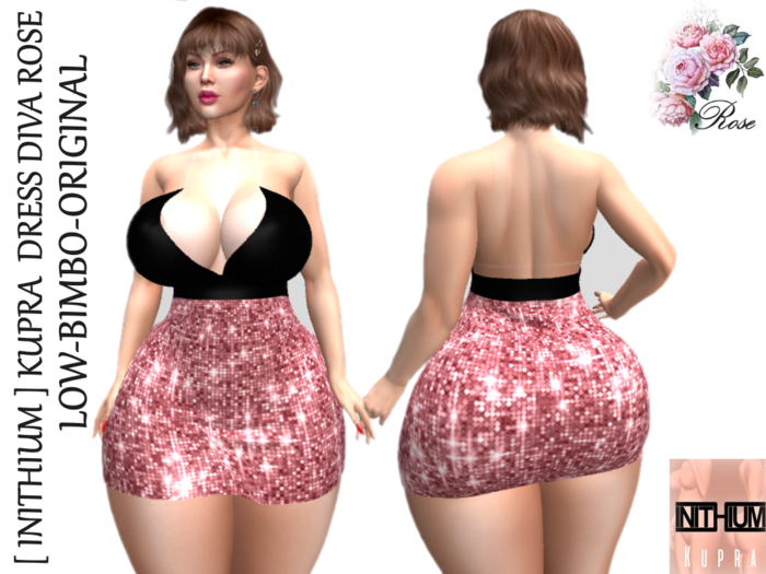 [ INITHIUM ] KUPRA  DRESS DIVA ROSE LOW-BIMBO-ORIGINAL