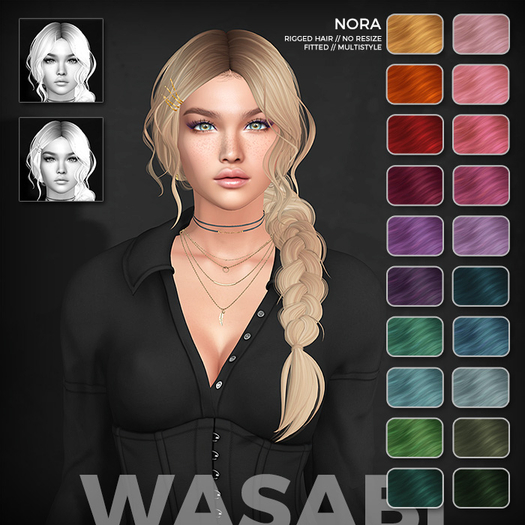 Wasabi // Nora Mesh Hair - Fireworks