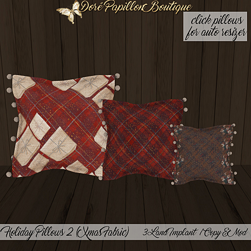 DPB Holiday Pillows 2 Xmas Fabric - No 1