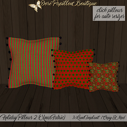 DPB Holiday Pillows 2 Xmas Fabric - No 2