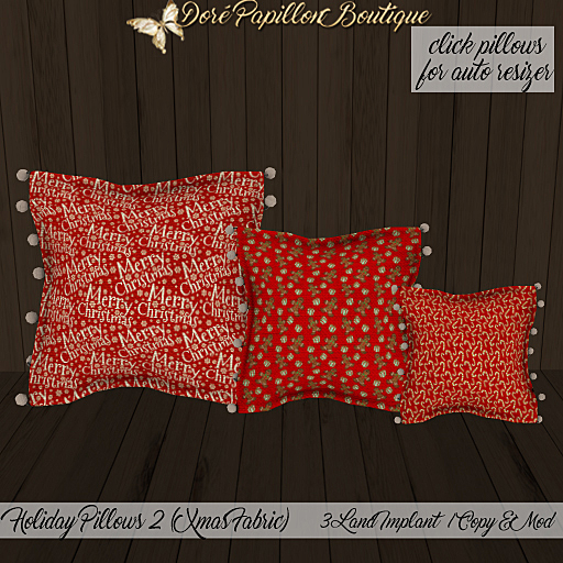 DPB Holiday Pillows 2 Xmas Fabric - No 3