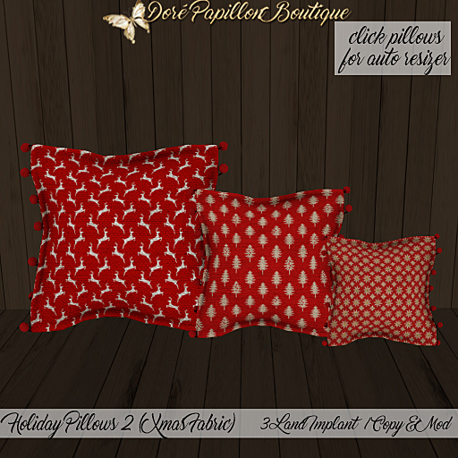DPB Holiday Pillows 2 Xmas Fabric - No 4