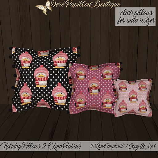 DPB Holiday Pillows 2 Xmas Fabric - No 8