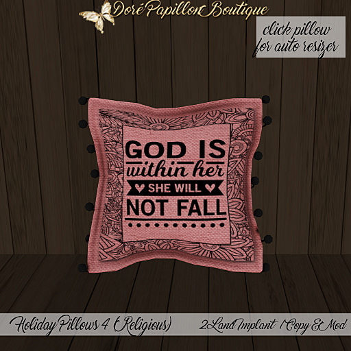 DPB Holiday Pillows 4 Religious Tweed - God Within Her