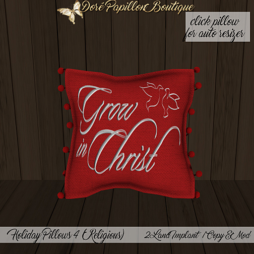 DPB Holiday Pillows 4 Religious Tweed - Grow In Christ